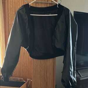 Sleek Black Women's Bomber Jacket